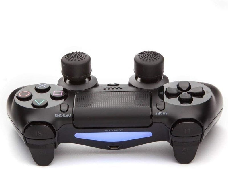 Microware Pack of 8 pcs Analog Controller Gamepad Raised Antislip Thumb Stick Grips Thumbsticks Joystick Cap Cover for PS4, PS3, Xbox 360, Wii U, PS2 Controller (Black) - Image 2